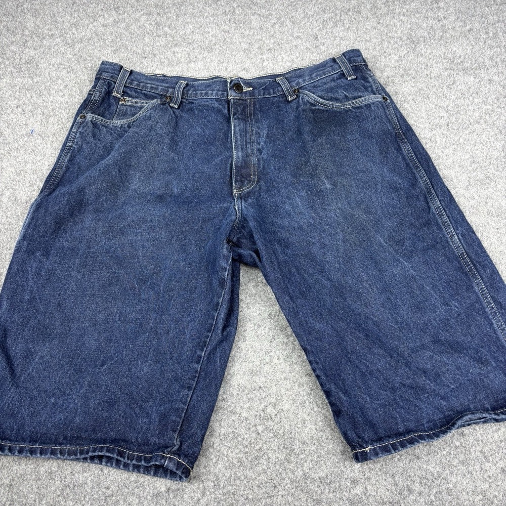 Dickies Denim Carpenter Shorts Mens 38 (Fits 36) Y2K Relaxed Workwear Baggy Blue